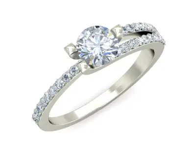  Solitaire Engagement Ring 3D print model get