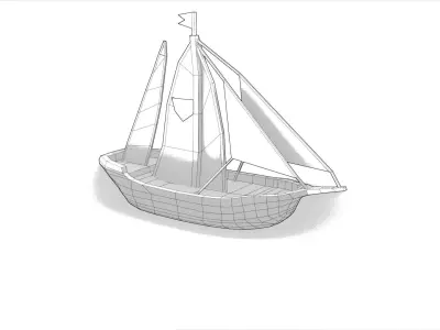 15 low poly Boats and ships pack  Low-poly 3D model