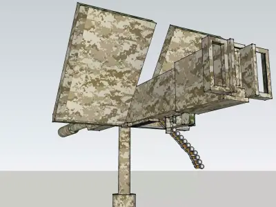 Mounted Machinegun Free 3D model