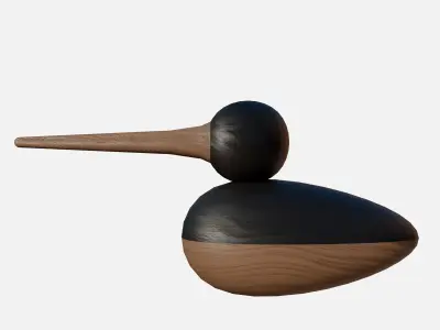 Wood duck Low-poly 3D model