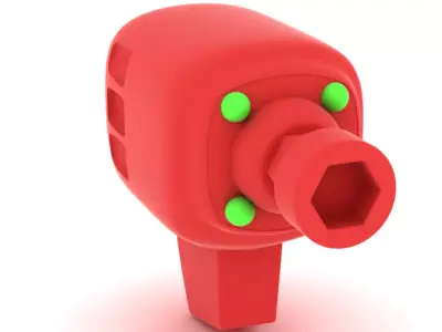 Cyber Core Nodes Stylized Sci-Fi Industrial Duo 3D print model