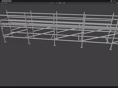Scaffolding PBR Low-poly 3D model