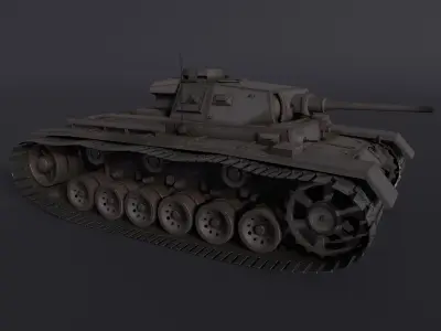 Panzer Kpfw III 3 J1 High poly 3D model