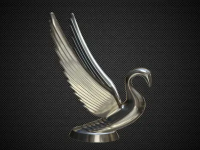 Swan Hood Ornament 3D model
