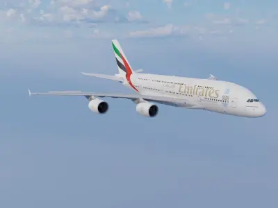 Airbus A380 Low-poly 3D model buy