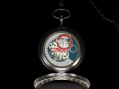  pocket watch Free low-poly 3D model