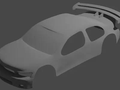 high poly car body ready for 3d printing 3D print model