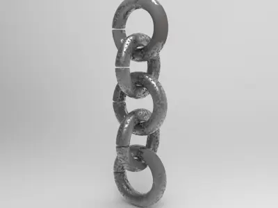 Simple Chain Rings Free 3D model