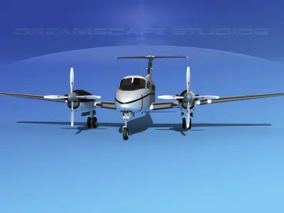 Beechcraft UC-12Q Huron V05 USAF 3D model