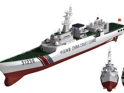 China Coast Guard Vessel 31239 Law Enforcement Vessel 3D model