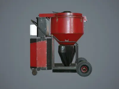 Industrial vacuum cleaner GameReady Low-poly 3D model
