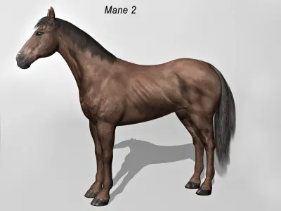 Horse - Dark Brown 3D model purchase