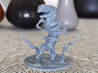 Underwater monster from other planet -3D printing sculpture 3D print model