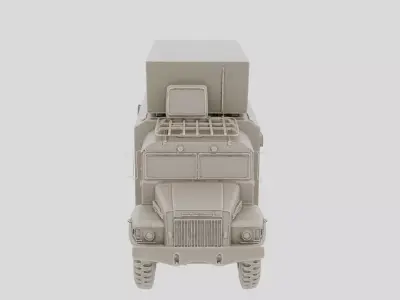 Retro Military Surveillance Truck for 3D print 3D model