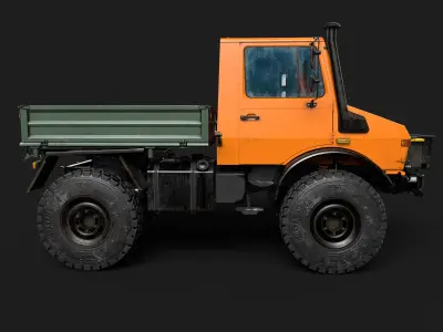Unimog U1650 Low-poly 3D model