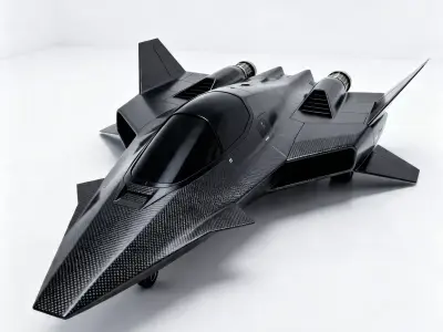 Realistic Stealth Fighter 3D Model Low-poly 3D model