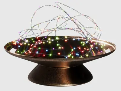 Interior decor for Christmas and New Year Free 3D model