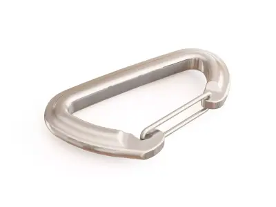 Carabiner stainless steel 3D model