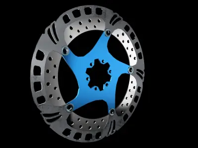 Motorcycle brake disc rotor 3D model