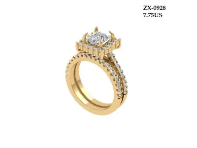 Princess Ring 3D print model 18