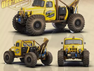 WOLRD LARGEST OFF-ROAD WRECKER MATT OFFROAD RECOVERY REPLICA  3D print model
