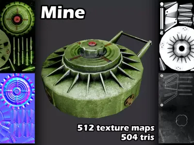 Land Mine 3D model