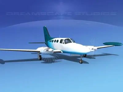 Cessna 414 Chancellor V11 3D model