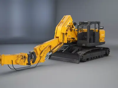 Generic Used Compact Tunnel Excavator Low-poly 3D model
