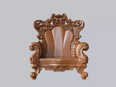 Chair  wood DONG KY 3D model