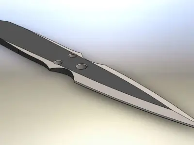 Kunai Throwing Knife Low-poly 3D model