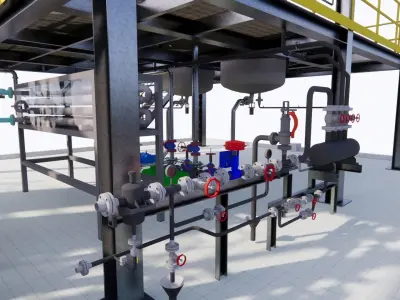 industrial tank factory industry storage equipment 3d model 2 3D model