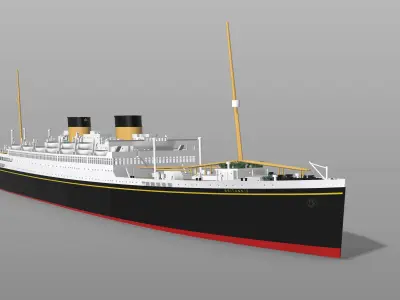 MV BRITANNIC 1930 last White Star liner in service  3D print model