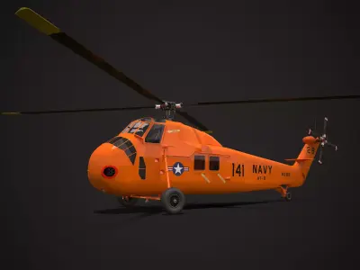 Sikorsky H-34 US Navy 3D model