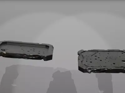 Panel01 Damaged Metal Panel Bullet And Laser Holes LOD Low-poly 3D model