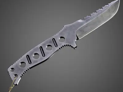 Benchmade 375 BK Tactical Knife AAA PBR Game Ready Melee Asset Low-poly 3D model