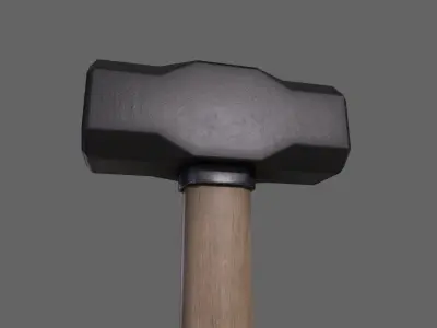 PBR Sledge Hammer V1a Low-poly 3D model