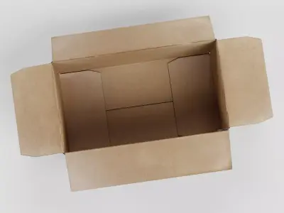 Cardboard Box V1 - Parcel Package with Symbols - Rigged 3D model