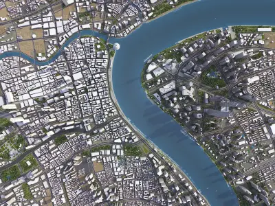 Shanghai Low-poly 3D model