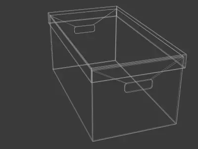 low poly box  3dmodel Low-poly 3D model