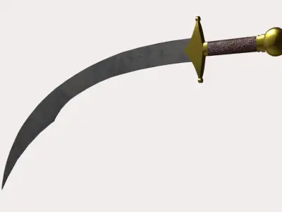 arabian sword Low-poly 3D model