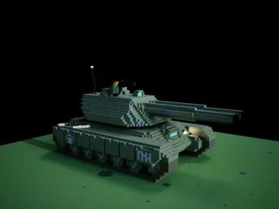 Battle Tank 3D model by maxmandelbrot1