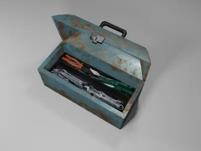 Toolbox - Caixa de Ferramentas Low-poly 3D model