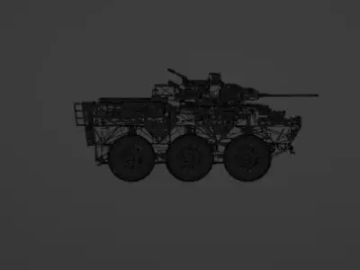 Japan Tank Type 87 RCV 3D Model Free low-poly 3D model