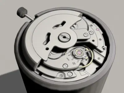 NH35 Mechanical Watch Movement Low-poly 3D model