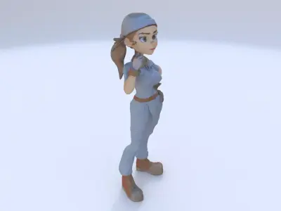 Mechanic female 3D model