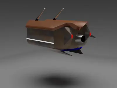 drone robot with eyes 3D model