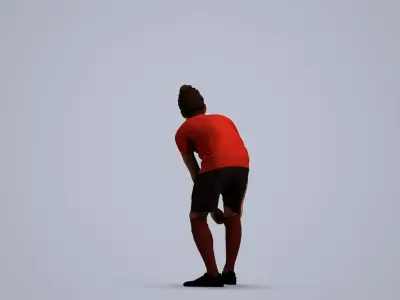 00521Carlos005 - Adult Caucasian man crouching during exercise 3D model