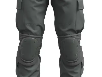 Military Tactical Combat Pants - Marvelous Designer 3D model