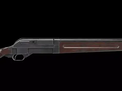 Walther Toggle-Locked Semiauto Shotgun Low-poly 3D model
