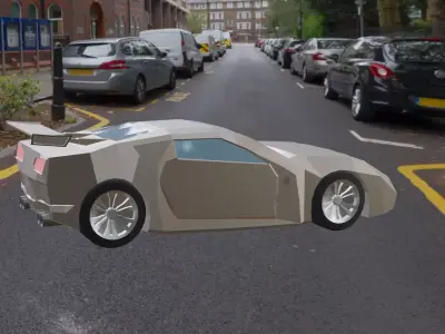 LowPoly Sportcar car Free low-poly 3D model